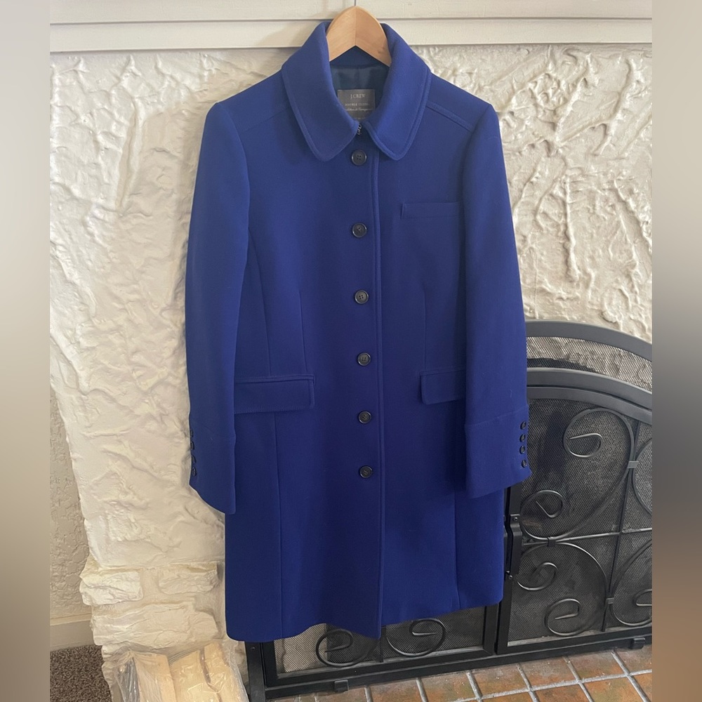 J crew knee length top coat